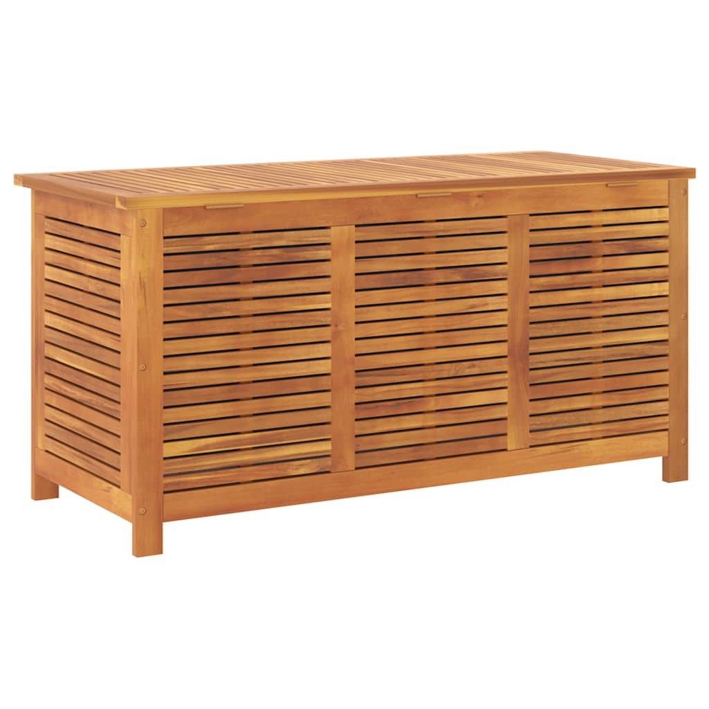 Coffre de rangement de jardin bois d'acacia naturel 113 x 50 x 56 cm - PANGIVO - Image 9