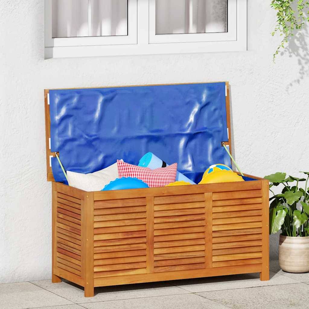 Coffre de rangement de jardin bois d'acacia naturel 113 x 50 x 56 cm - PANGIVO - Image 1