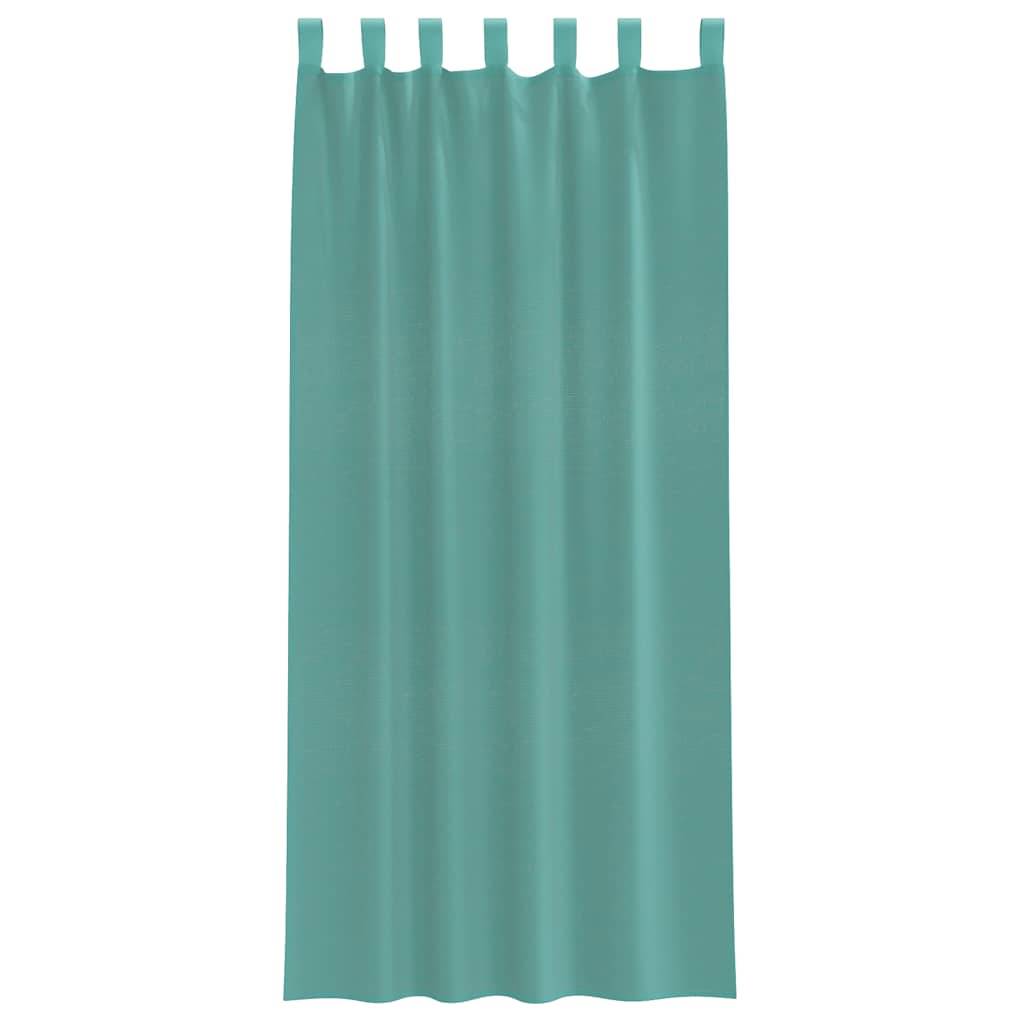 Rideaux - Panneaux de rideau en voile avec passe-tringles 2 pcs turquoise - Imagen 4