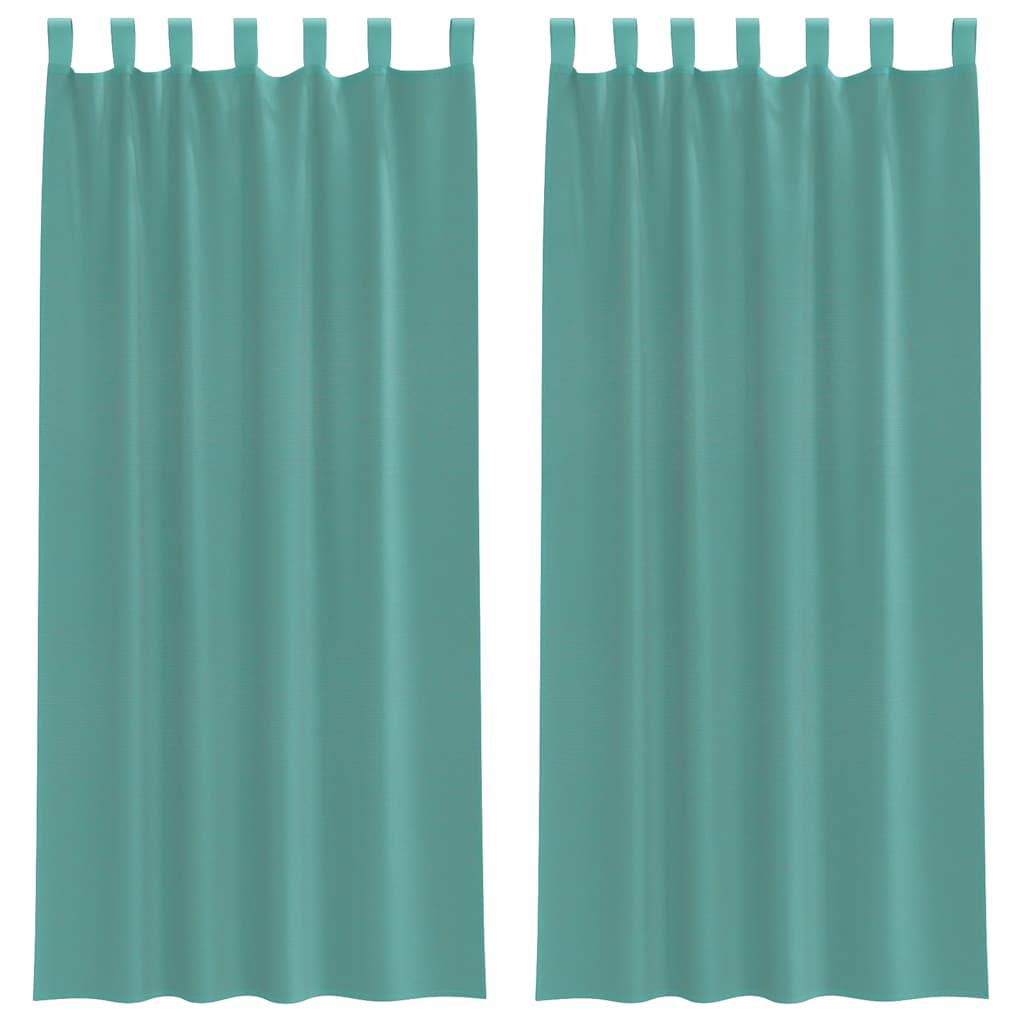 Rideaux - Panneaux de rideau en voile avec passe-tringles 2 pcs turquoise - Imagen 1
