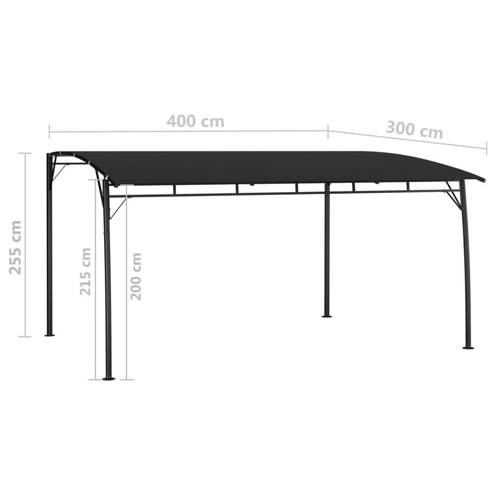 ComfortXL - Tonnelle Abri de Jardin 4x3m Structure Acier et Toit Polyester pour Terrasse Anthracite – ComfortXL Outdoor Living - Image 6
