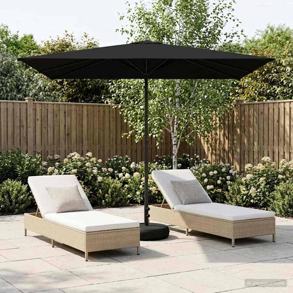PANGIVO - Parasol de jardin polyester noir 290 x 190 x 228 cm - PANGIVO - Image 1