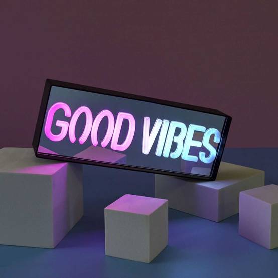 The Home Deco Factory - Lampe LED Effet Néon "Good Vibes" 22cm Multicolore - Image 7