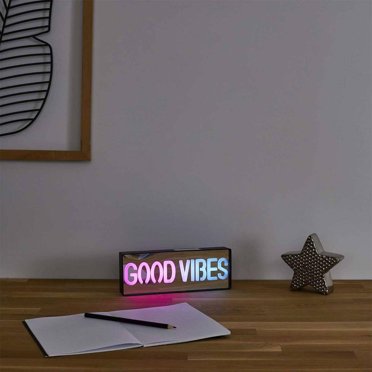 The Home Deco Factory - Lampe LED Effet Néon "Good Vibes" 22cm Multicolore - Image 6