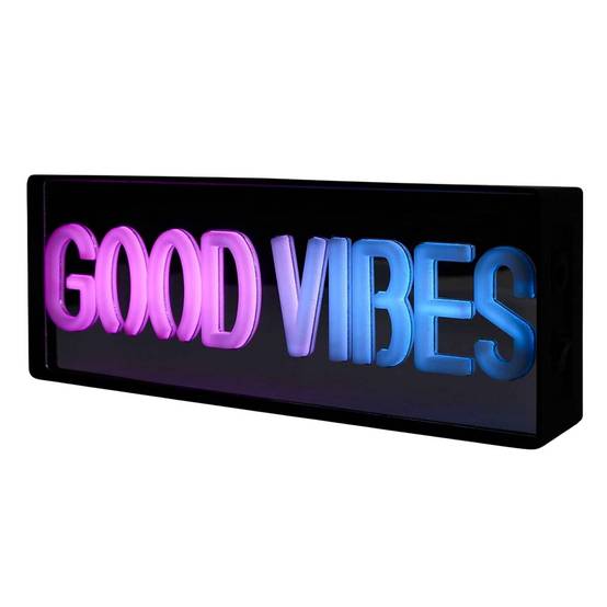 The Home Deco Factory - Lampe LED Effet Néon "Good Vibes" 22cm Multicolore - Image 1
