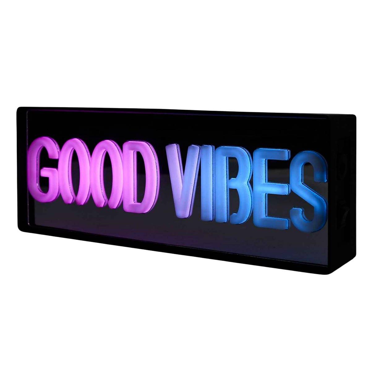 The Home Deco Factory - Lampe LED Effet Néon "Good Vibes" 22cm Multicolore - Image 1