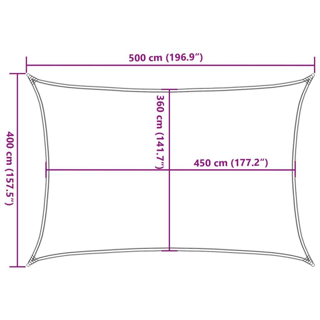 PANGIVO - Voile d'ombrage PEHD crème 500 x 400 cm - PANGIVO - Image 9