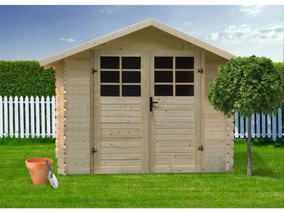 Abri Jardin Bois Traditionnel - 8.88 M2 - 2.98 X 2.98x 2.18 M - 28 Mm -solid - Image 2
