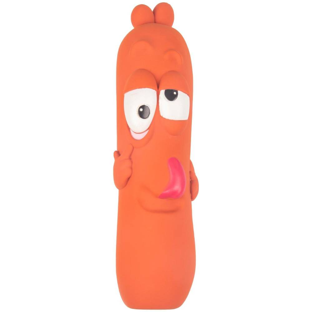 Flamingo - Jouet latex Tipsy saucisse brun taille ø 8 cm x  30.5 cm pour chien - Imagen 1