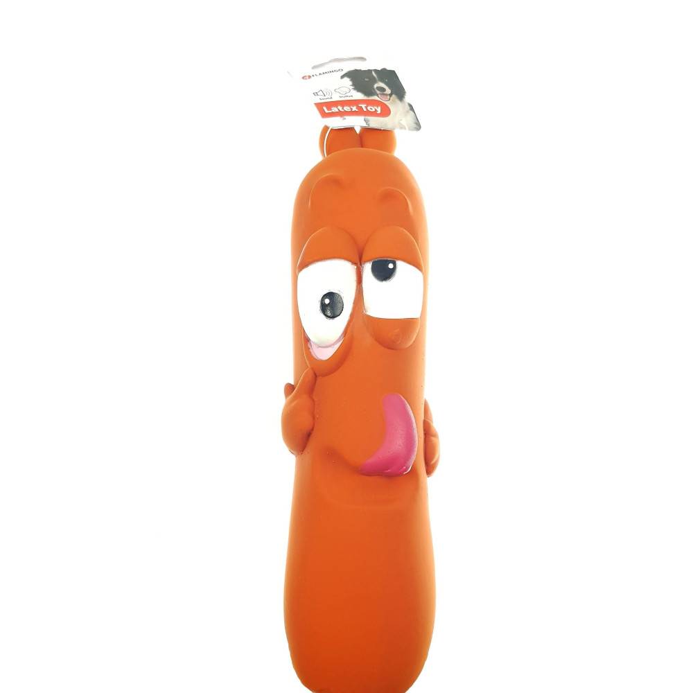 Flamingo - Jouet latex Tipsy saucisse brun taille ø 8 cm x  30.5 cm pour chien - Imagen 3