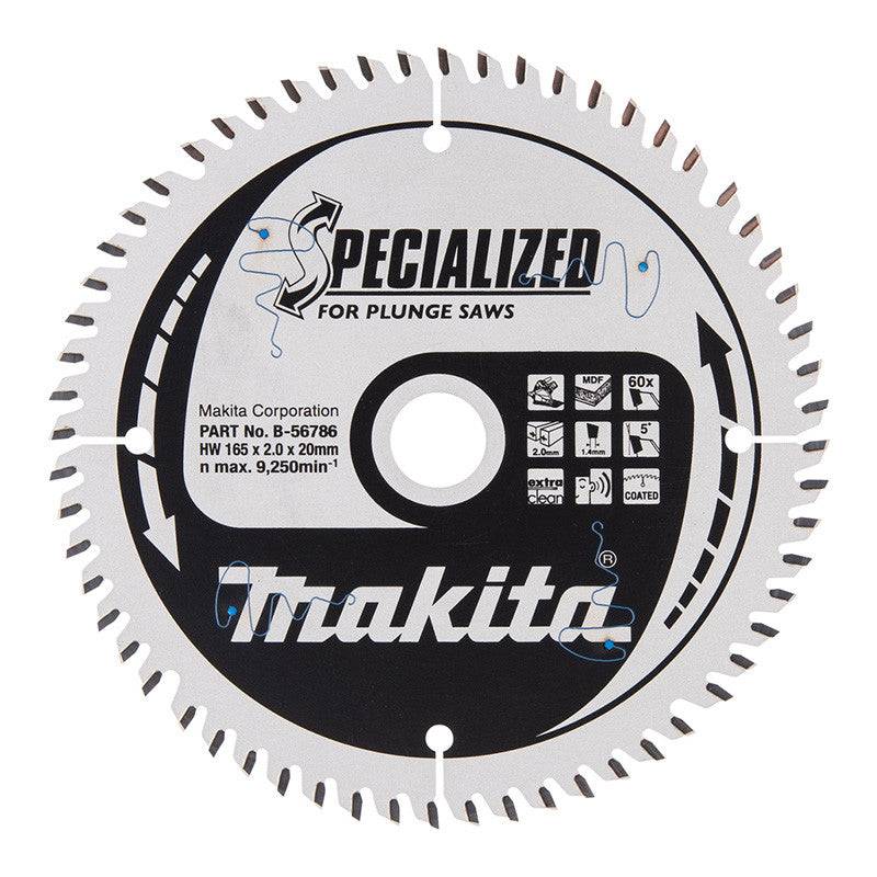 Makita - Lame pour scie circulaire TCT spécialisé MAKITA B-56786 165x20mm, 60 dents Makita - Imagen 1