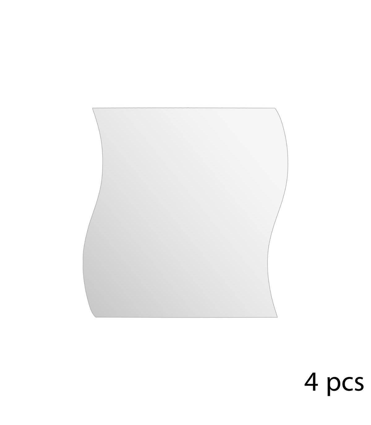 Lot de 4 Miroirs adhésifs Vagues en Verre 20 x 20 cm - Imagen 3