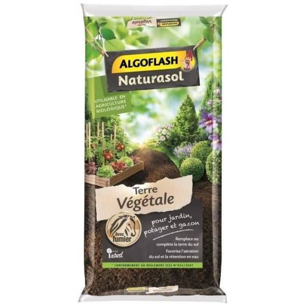 Algoflash - Terre Végétale Enrichie - ALGOFLASH NATURASOL - 40 L