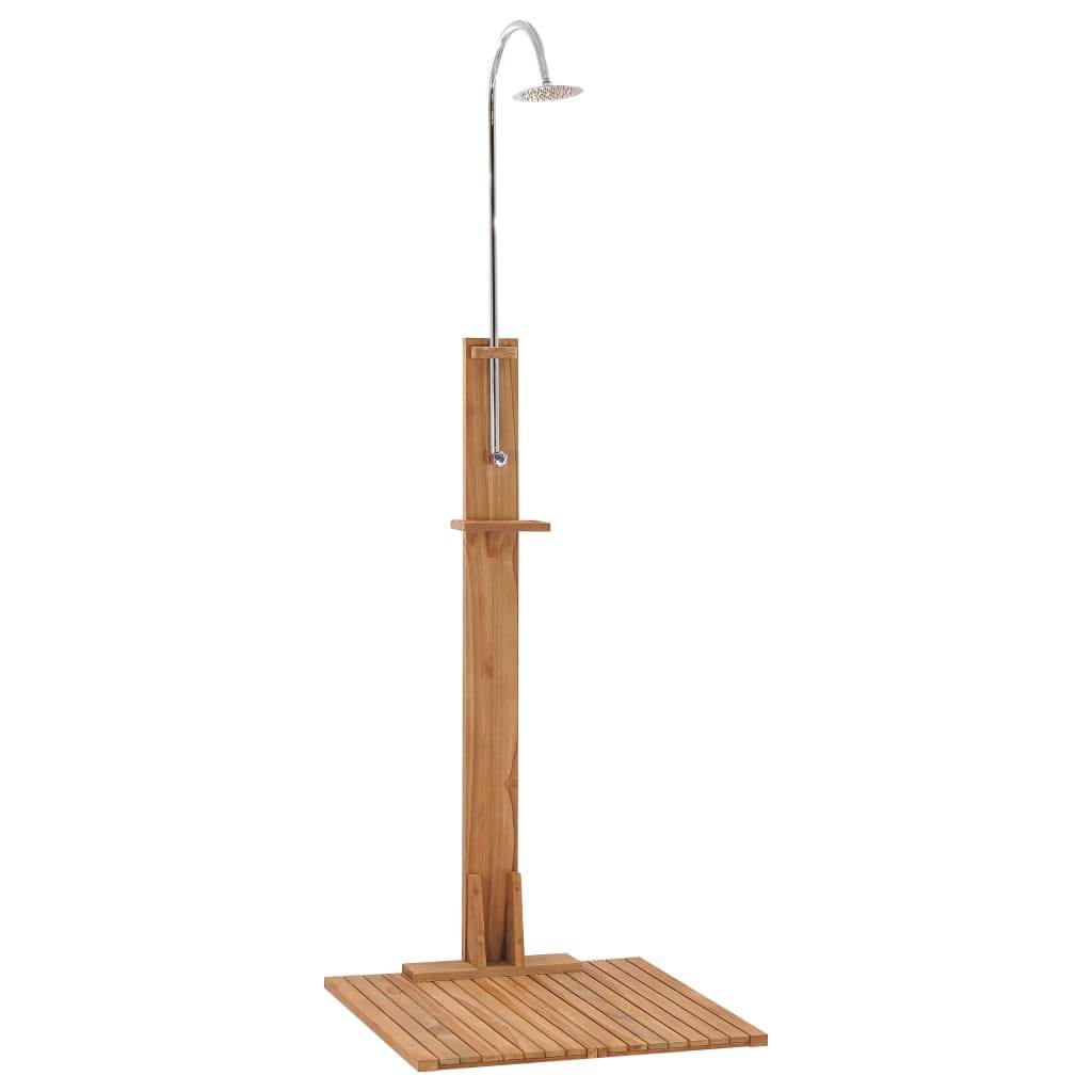 Douche d'extérieur - Douche de jardin 75x75x210 cm bois de teck solide - Image 3