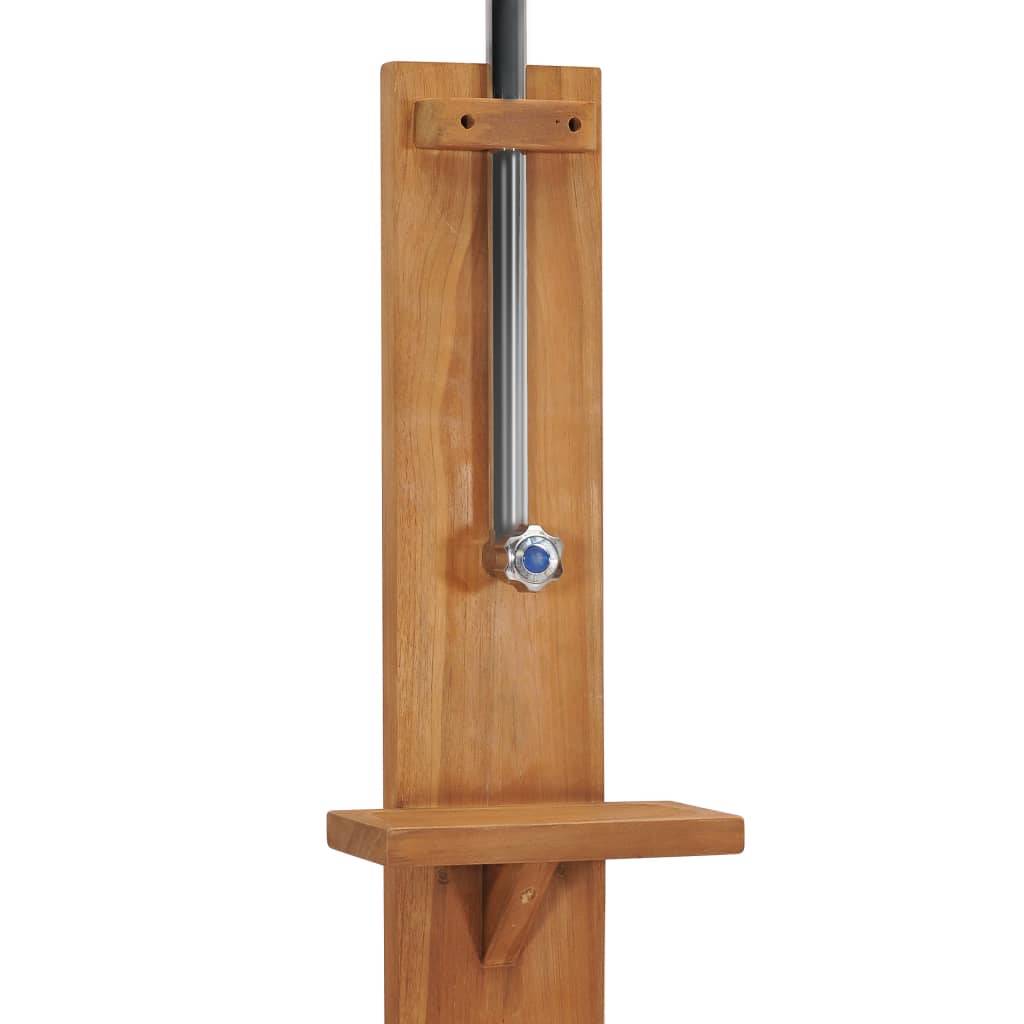 Douche d'extérieur - Douche de jardin 75x75x210 cm bois de teck solide - Image 10