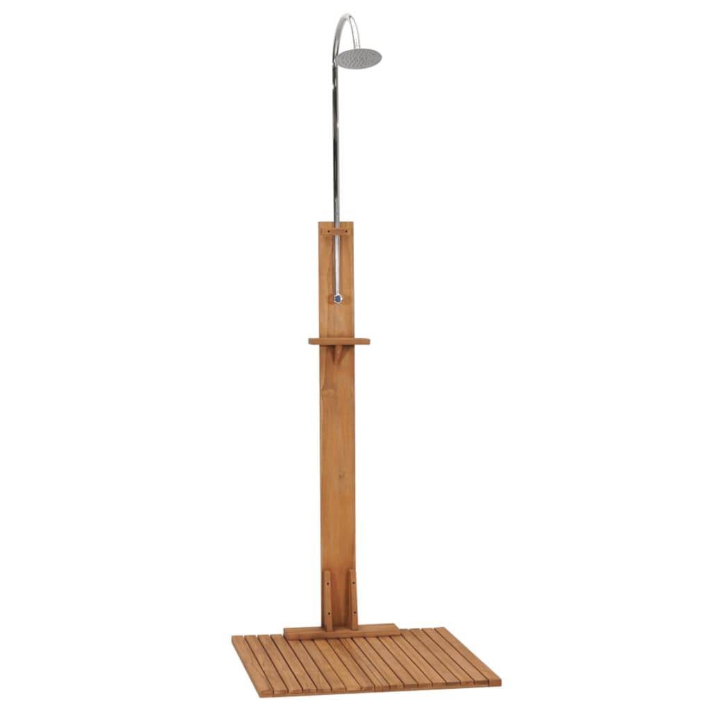 Douche d'extérieur - Douche de jardin 75x75x210 cm bois de teck solide - Image 1