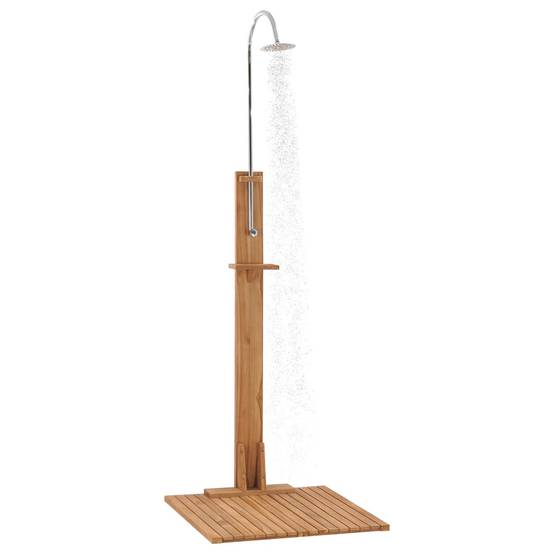 Douche d'extérieur - Douche de jardin 75x75x210 cm bois de teck solide - Image 4