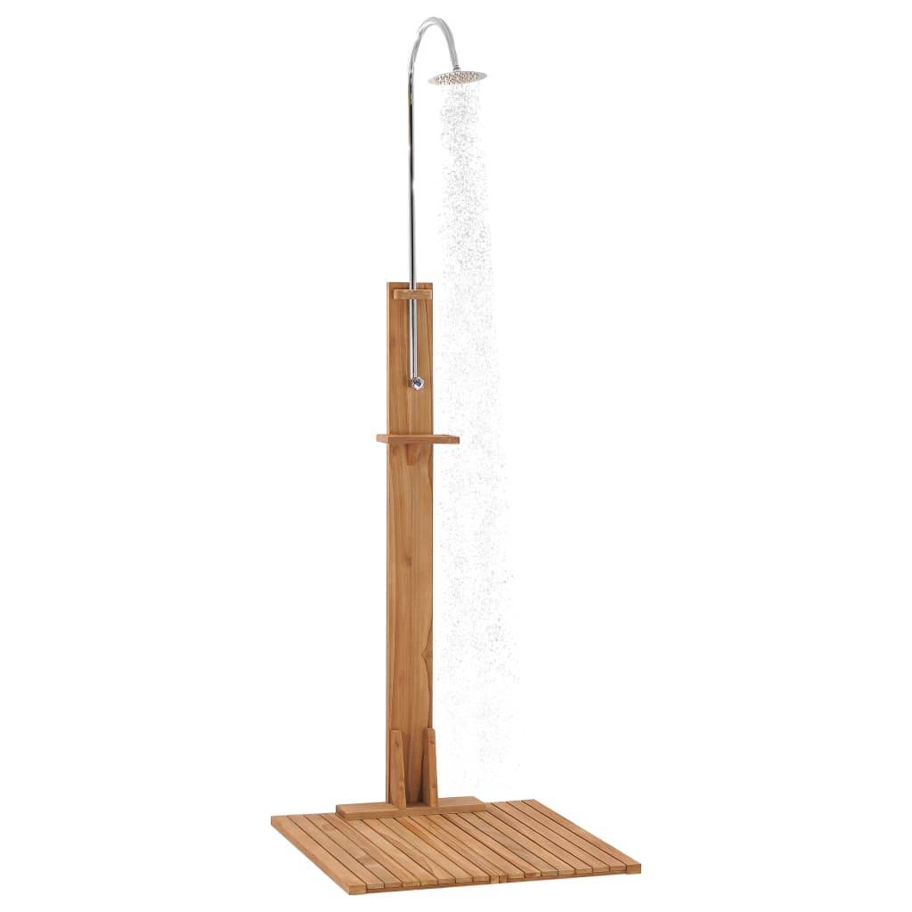 Douche d'extérieur - Douche de jardin 75x75x210 cm bois de teck solide - Image 4