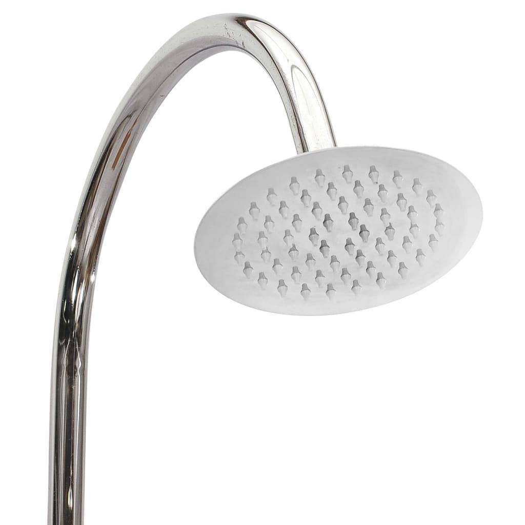 Douche d'extérieur - Douche de jardin 75x75x210 cm bois de teck solide - Image 8