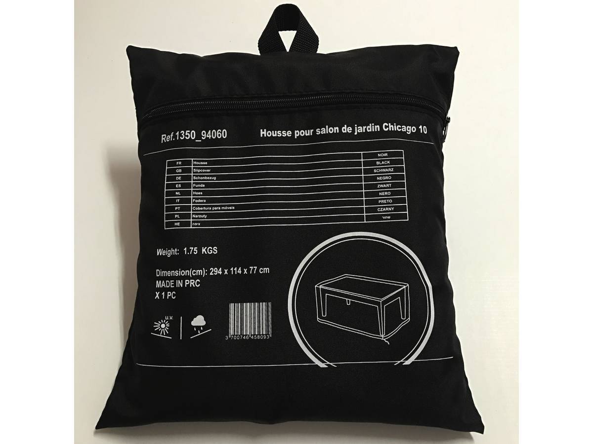 Habitat Et Jardin - Housse De Protection Pour Salon De Jardin - 294 X 114 X 77 Cm - Noir -habitat Et Jardin - Imagen 3