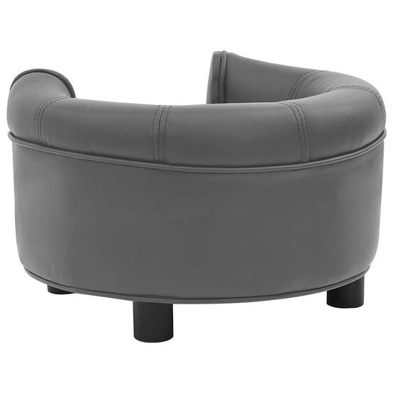 ComfortXL - Petit canapé pour chiot et chat design similicuir couchage confortable Gris 48x48cm – ComfortXL Pet Living - Image 5