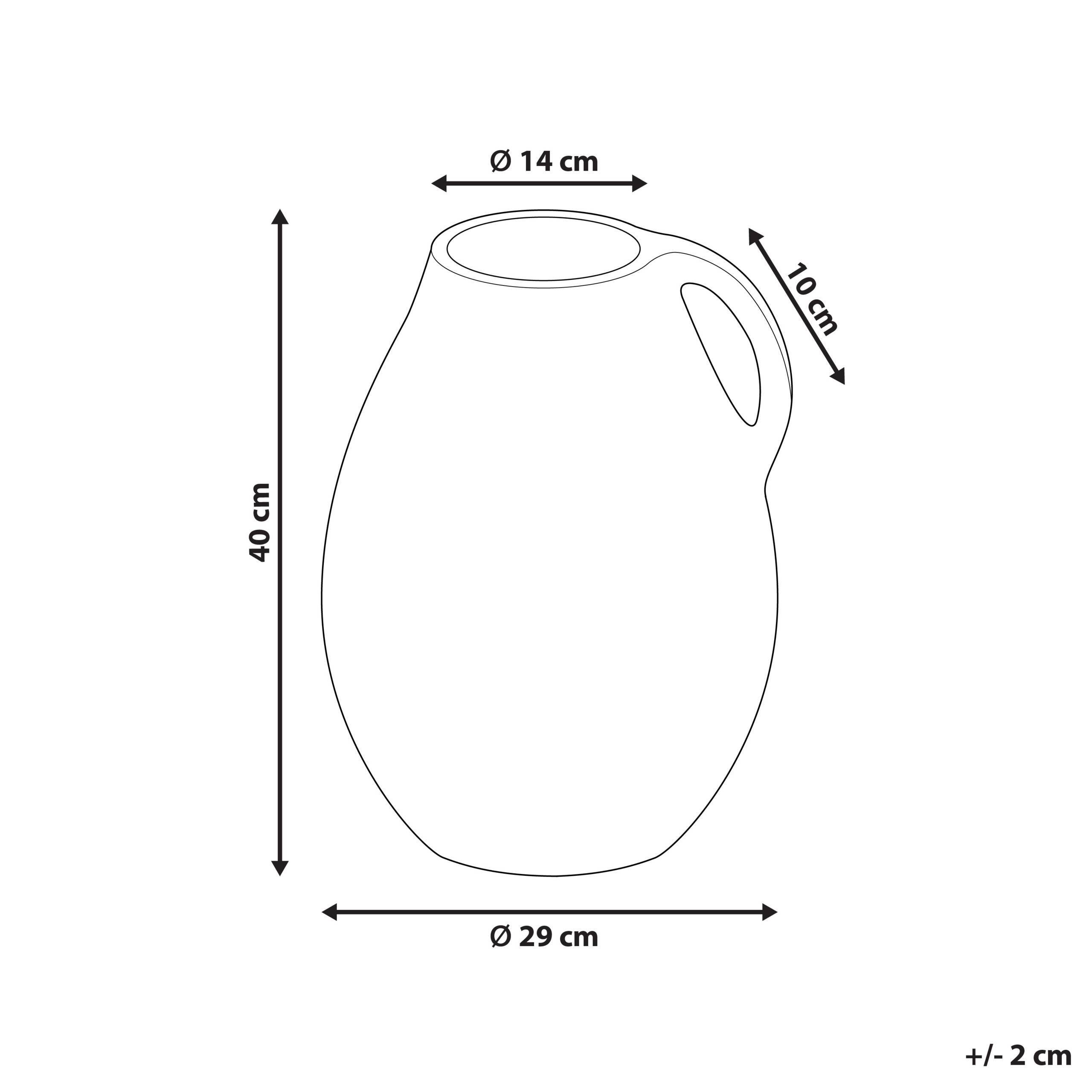 Beliani - Vase décoratif Terre cuite Beige foncé KULIM - 29x29x40- Beliani - Image 3