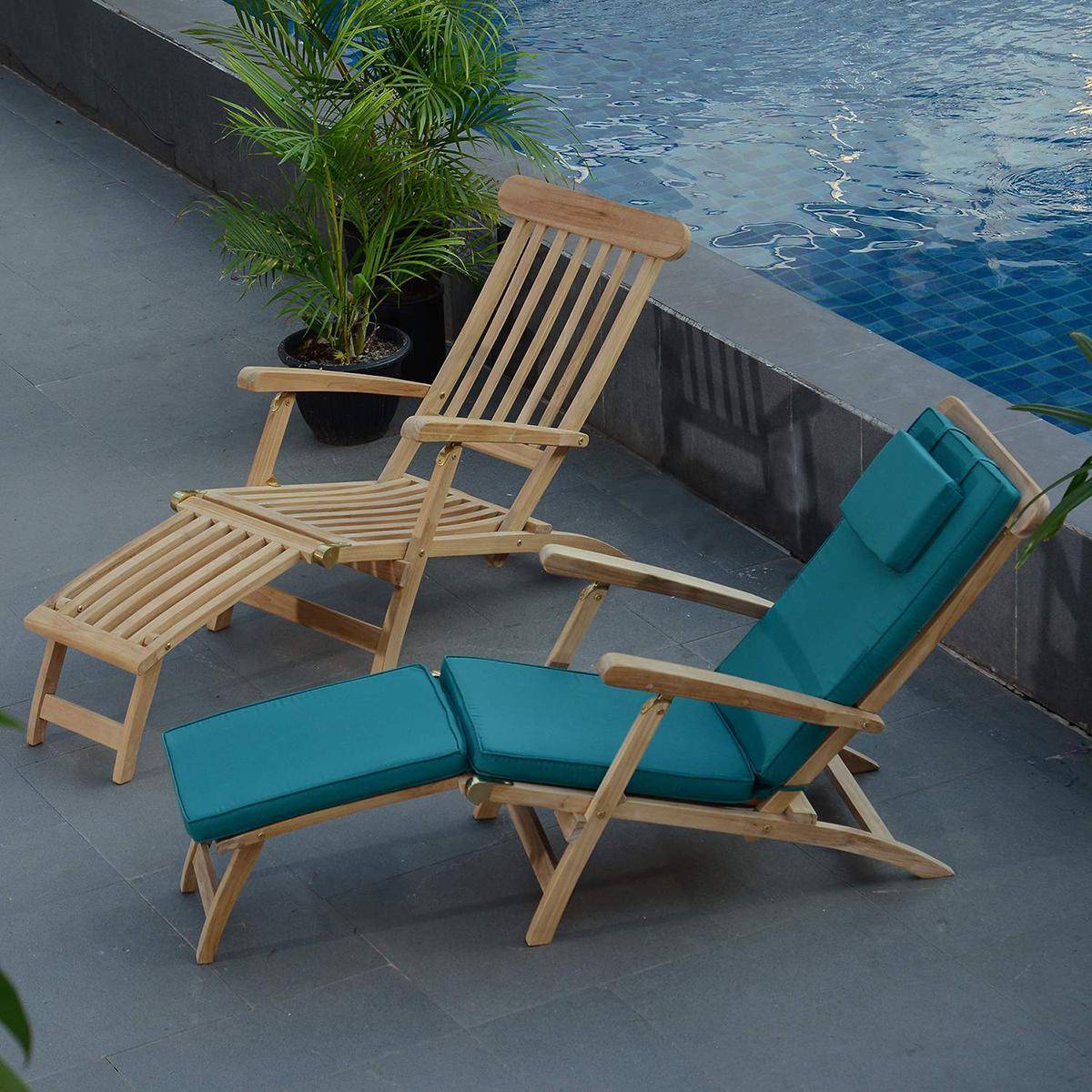 Matelas Vert pour Chaise longue - TECK'Attitude - Image 2