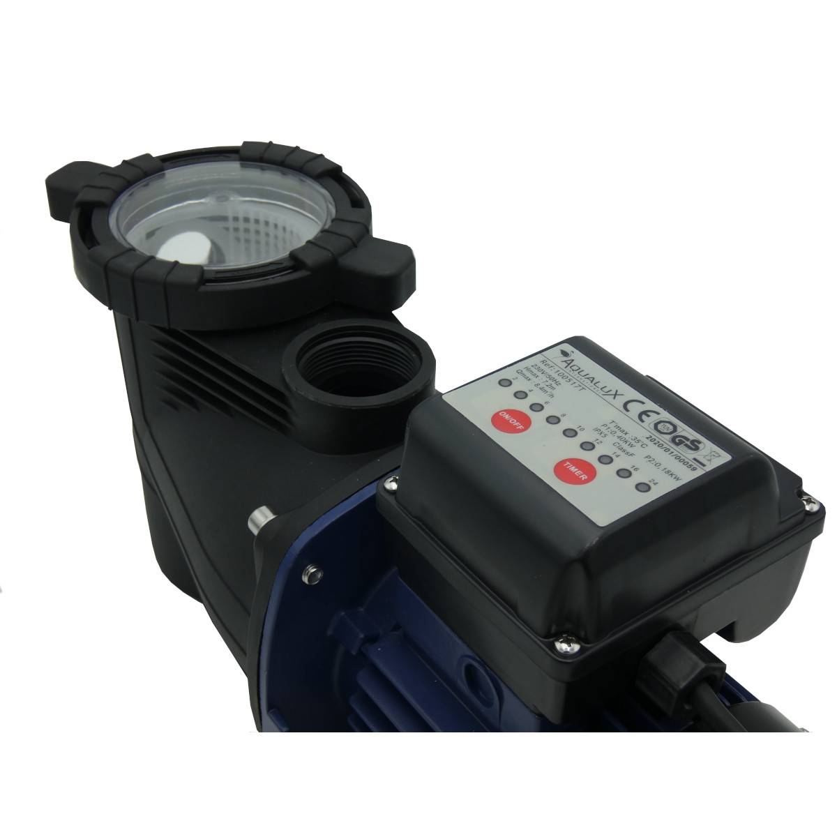 Aqualux - Pompe de filtration piscine avec timer intégré - 1/3cv 100517T Aqualux - Imagen 2