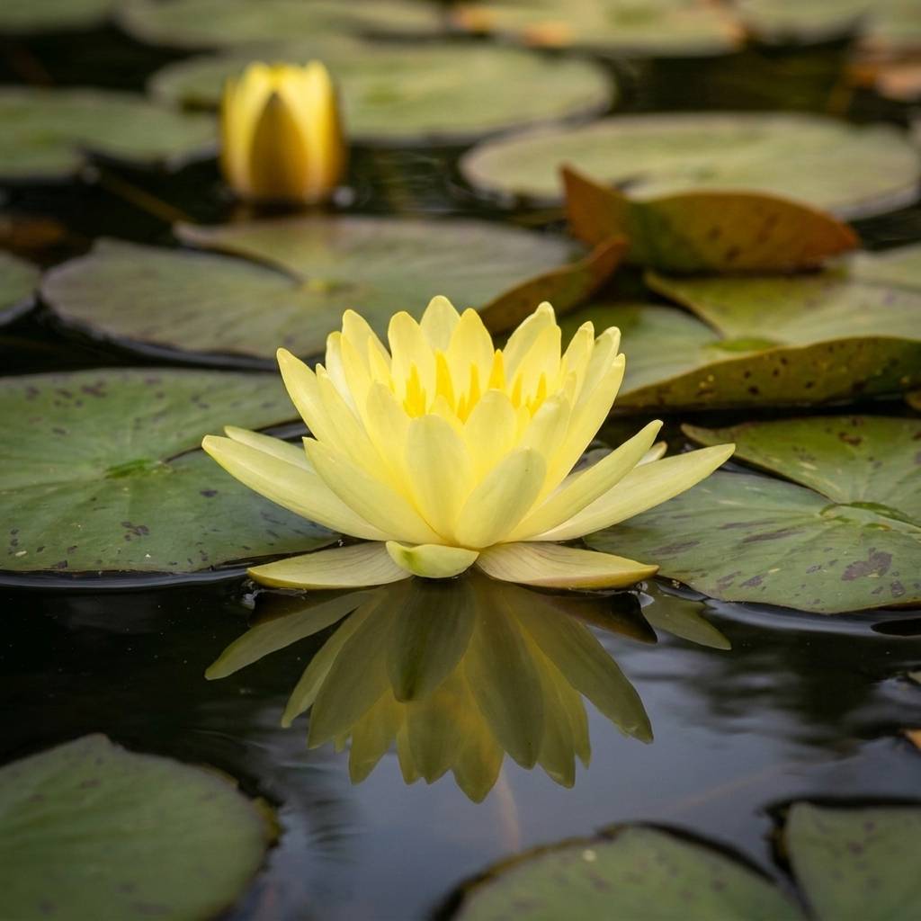 Nénuphar jaune - Nymphaea marliacea - 1x nénuphar multiflore et panier - Image 2