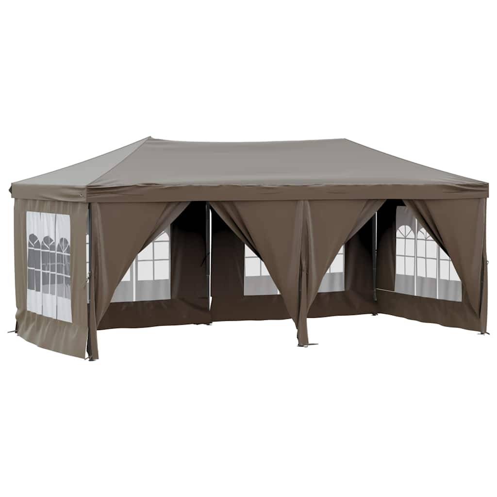 Vidaxl - Tente de réception pliable avec parois Taupe 3x6 m vidaXL 93547 - Image 2