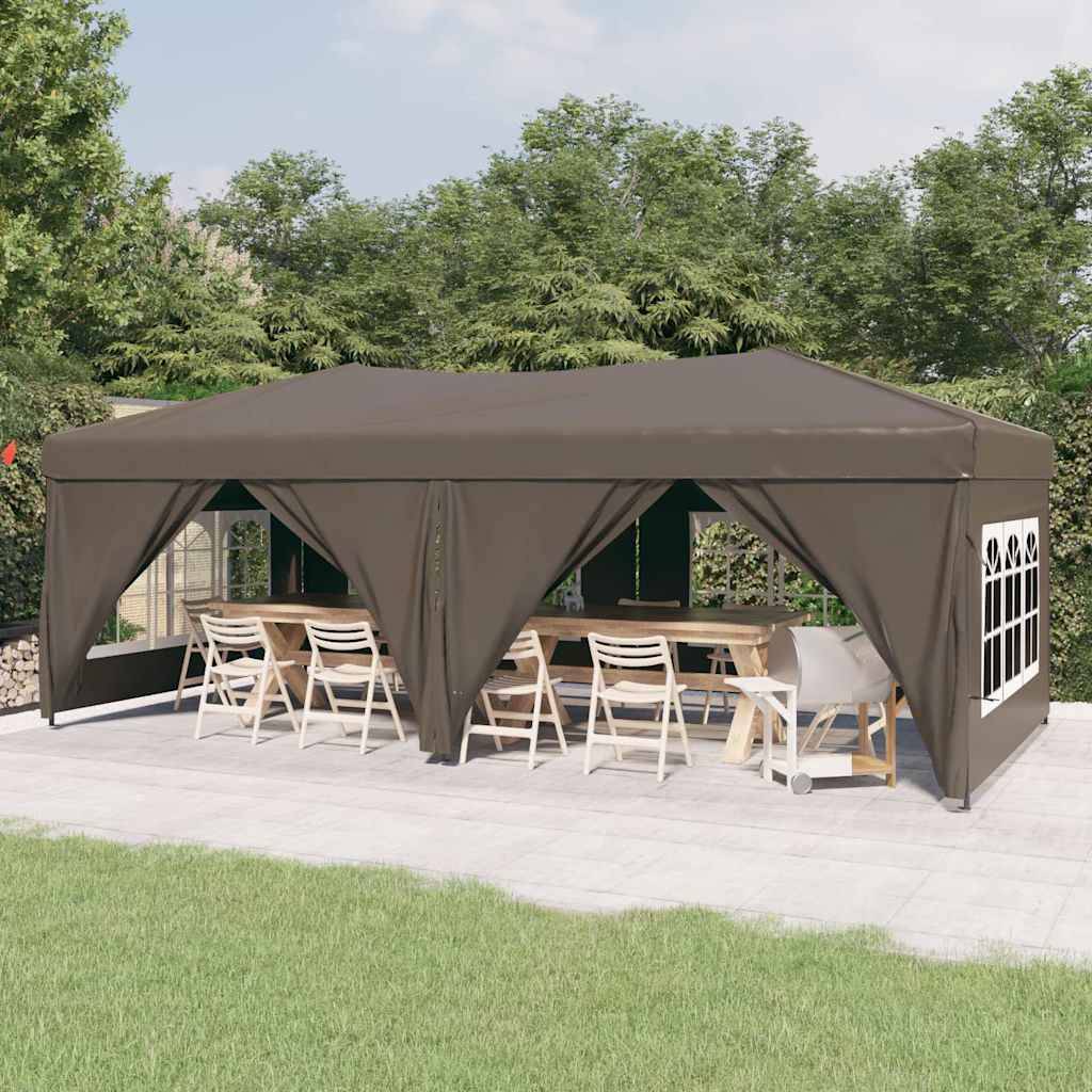 Vidaxl - Tente de réception pliable avec parois Taupe 3x6 m vidaXL 93547 - Image 1