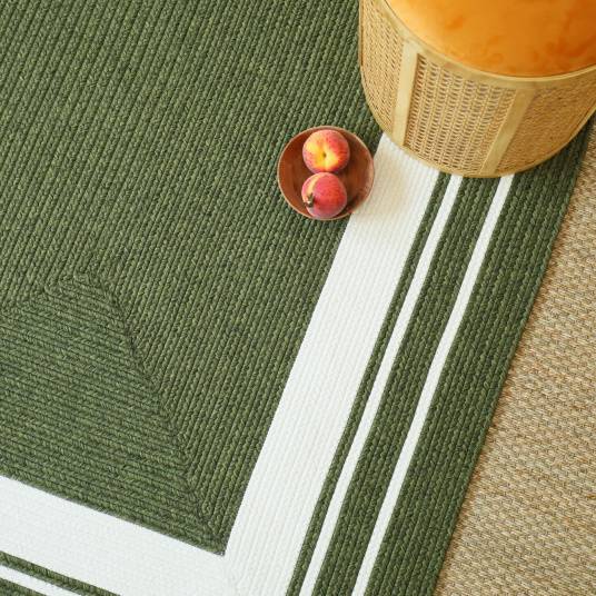 Decoweb - Tapis imitation fibres naturelles extérieur et intérieur - Provence - Vert forêt - 200 x 290 cm - Decoweb - Imagen 3