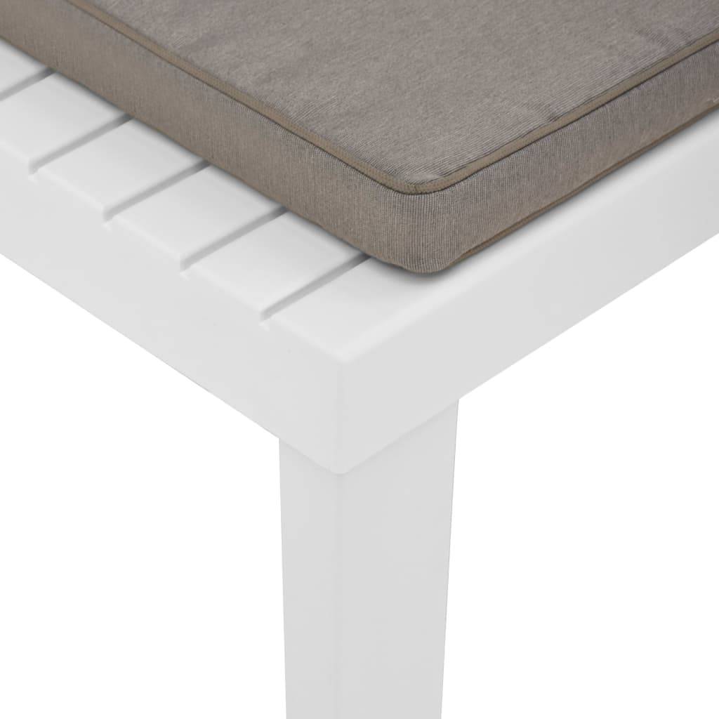 Vidaxl - Chaise de salon de jardin avec coussin Plastique Blanc vidaXL 315846 - Image 4