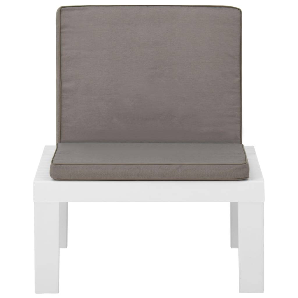 Vidaxl - Chaise de salon de jardin avec coussin Plastique Blanc vidaXL 315846 - Image 2