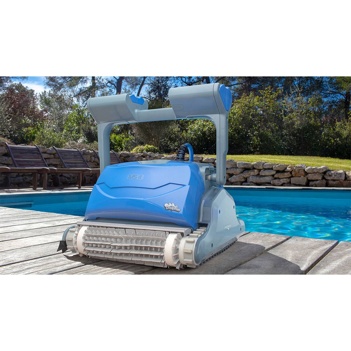Dolphin - Robot electrique de piscine fond, parois et ligne d'eau avec chariot MS4 Dolphin - Imagen 2