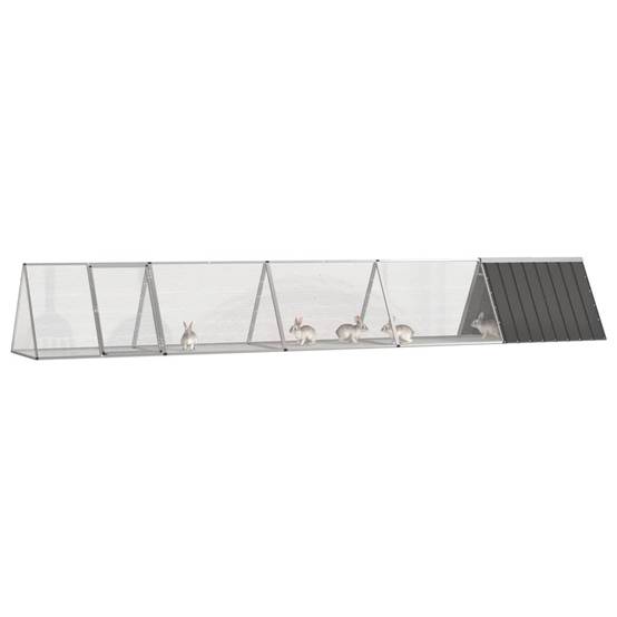 Vidaxl - Clapier Anthracite 504,5x80,5x71 cm Acier galvanisé vidaXL 3106448 - Image 2