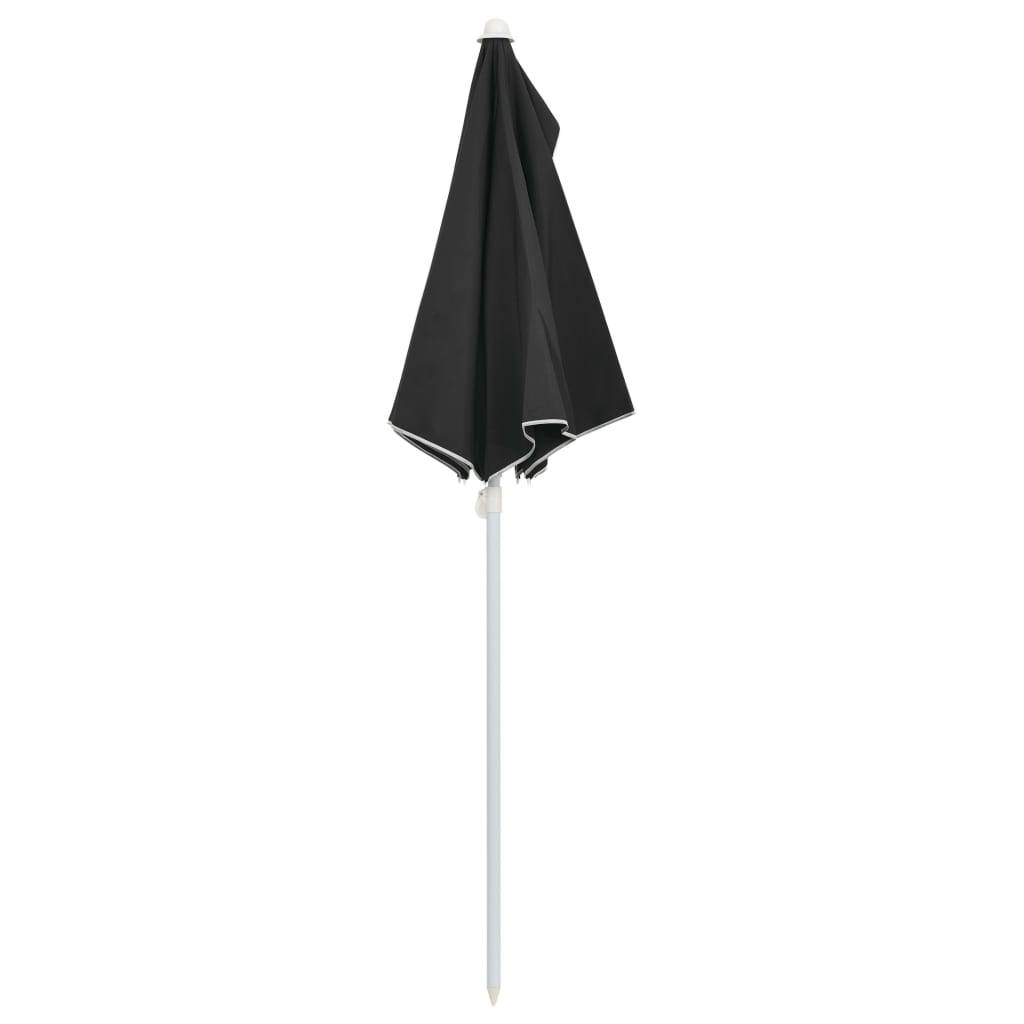 PANGIVO - Demi-parasol de jardin polyester acier noir 180 x 90 x 195 cm - PANGIVO - Image 6