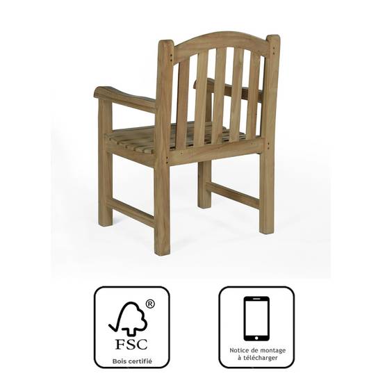 Fauteuil en teck massif Brighton - TECK'Attitude - Imagen 8