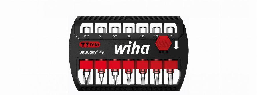 Jeu de 7 embouts BitBuddy TY PH-PZ-Torx 49mm WIHA + attache-ceinture - 42117