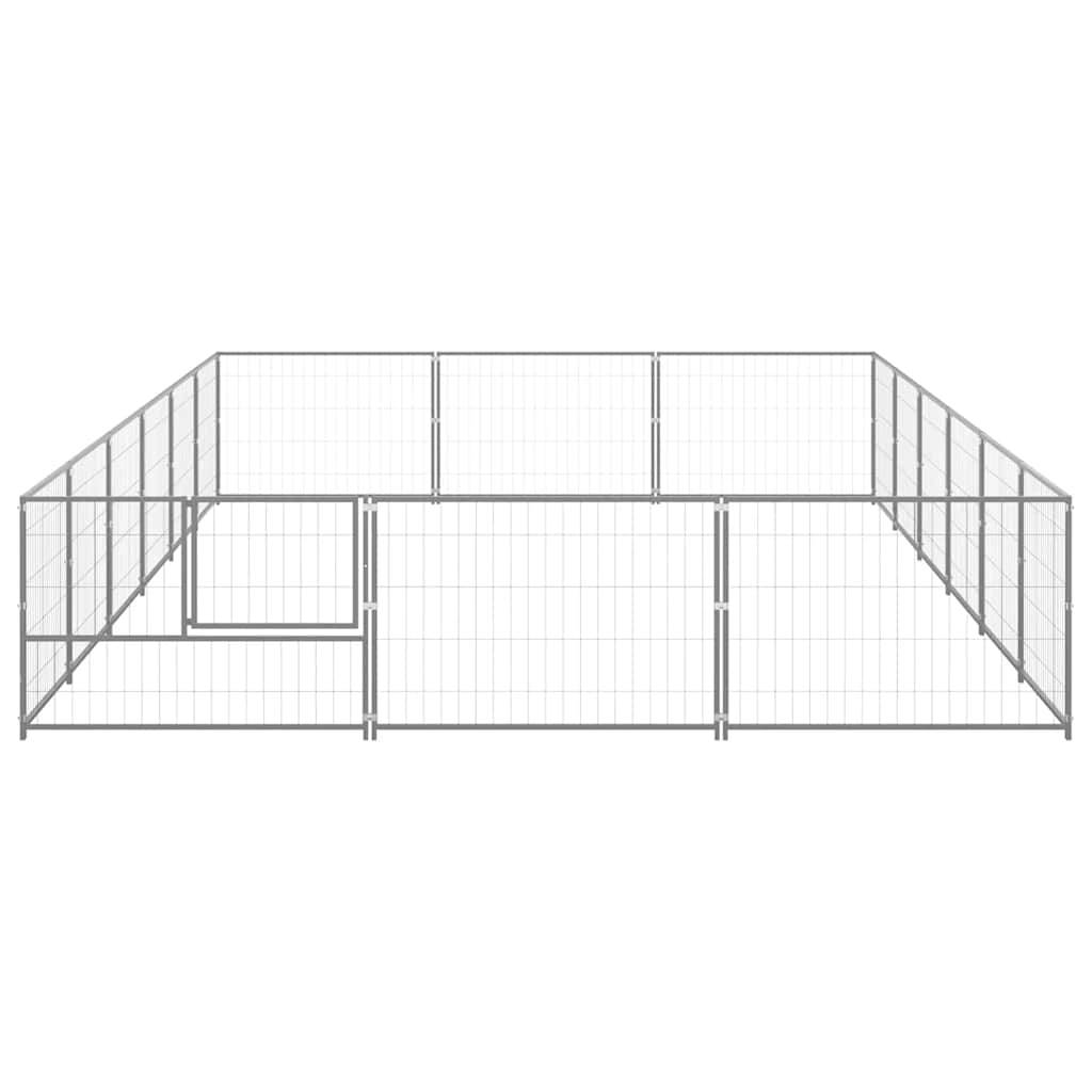 Vidaxl - Chenil Argenté 18 m² Acier vidaXL 3082138 - Imagen 6