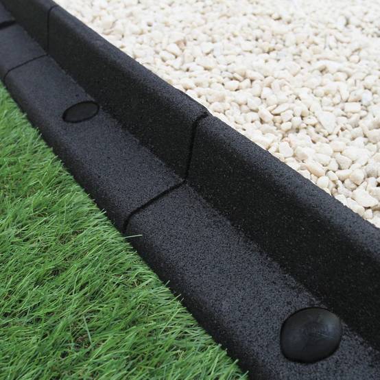 Monstershop - Bordures de Pelouse Flexible 1.2m Noir x 30 - Imagen 2