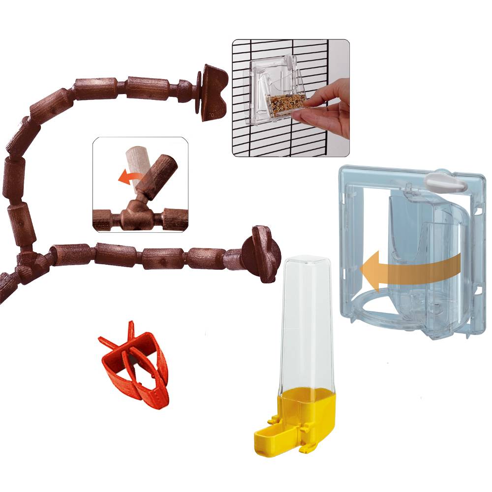 Ferplast - Ferplast Cage pour Oiseaux en bois FSC GIULIETTA 4, Canaris, Perruches et Oiseaux exotiques, Accessoires inclus - Imagen 9