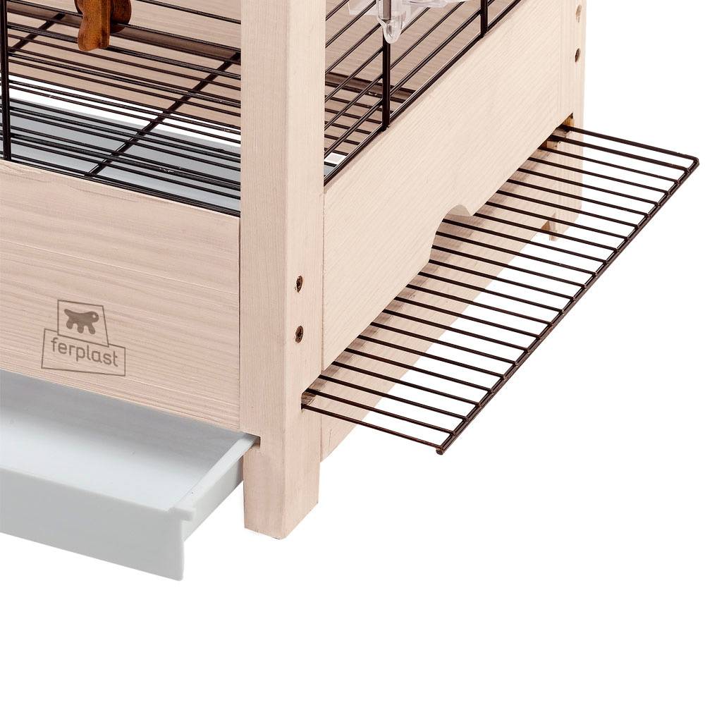 Ferplast - Ferplast Cage pour Oiseaux en bois FSC GIULIETTA 4, Canaris, Perruches et Oiseaux exotiques, Accessoires inclus - Imagen 5