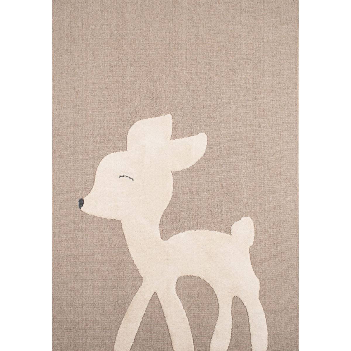 Jardindeco - Tapis intérieur en polyester Fantine biche 160 x 230 cm - Imagen 1