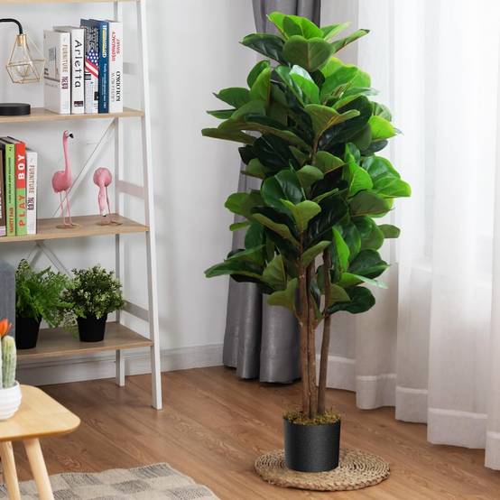 Plante Artificielle 120CM avec Pot Décoration en PP Souple, 118 Feuilles en PEVA - Image 8