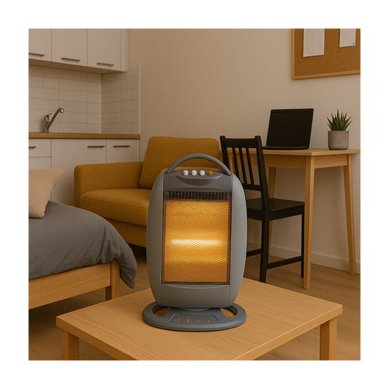 Chauffage infrarouge Oscillant 1200W Classic Electrique Anti basculement NIKLAS - Imagen 4