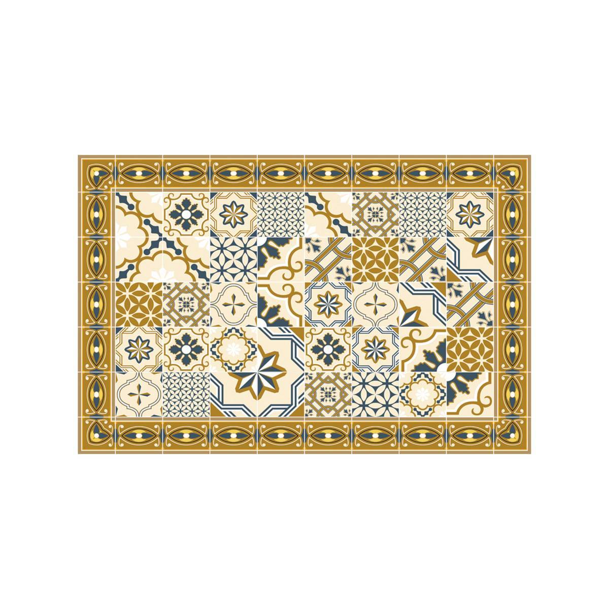 Atmosphera - Tapis "Vinyl" mosaïque 50x75cm - Atmosphera Créateur d'intérieur - Imagen 1