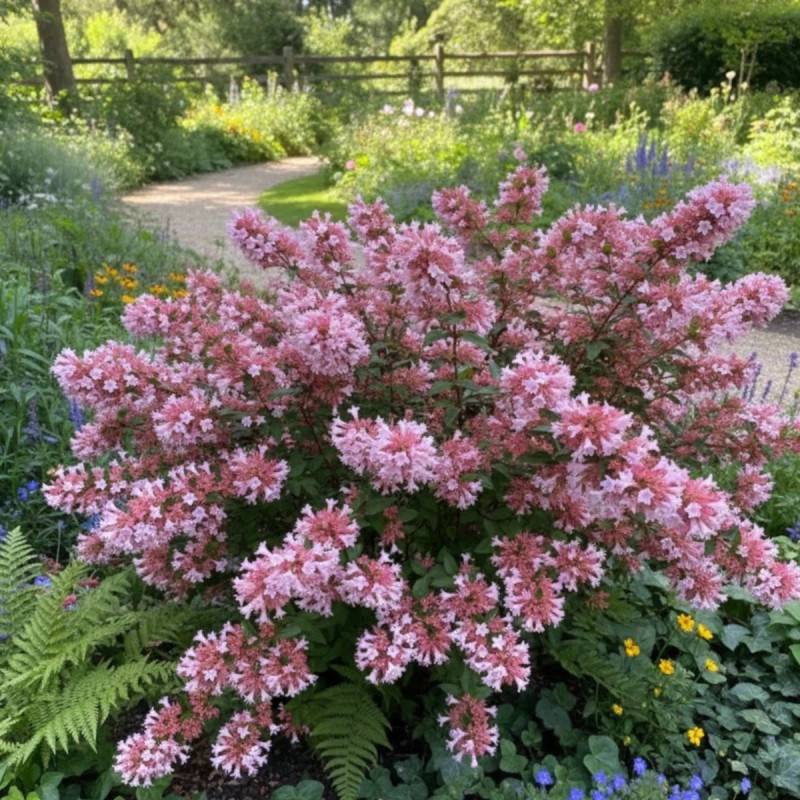 Abelia Raspberry Profusion, Abélia à grandes fleurs à fleurs Rose - feuillage Persistant - Pot de 1,5L - 10/20 cm-  hauteur à maturité De 1,50 m à 2,0 - Image 3