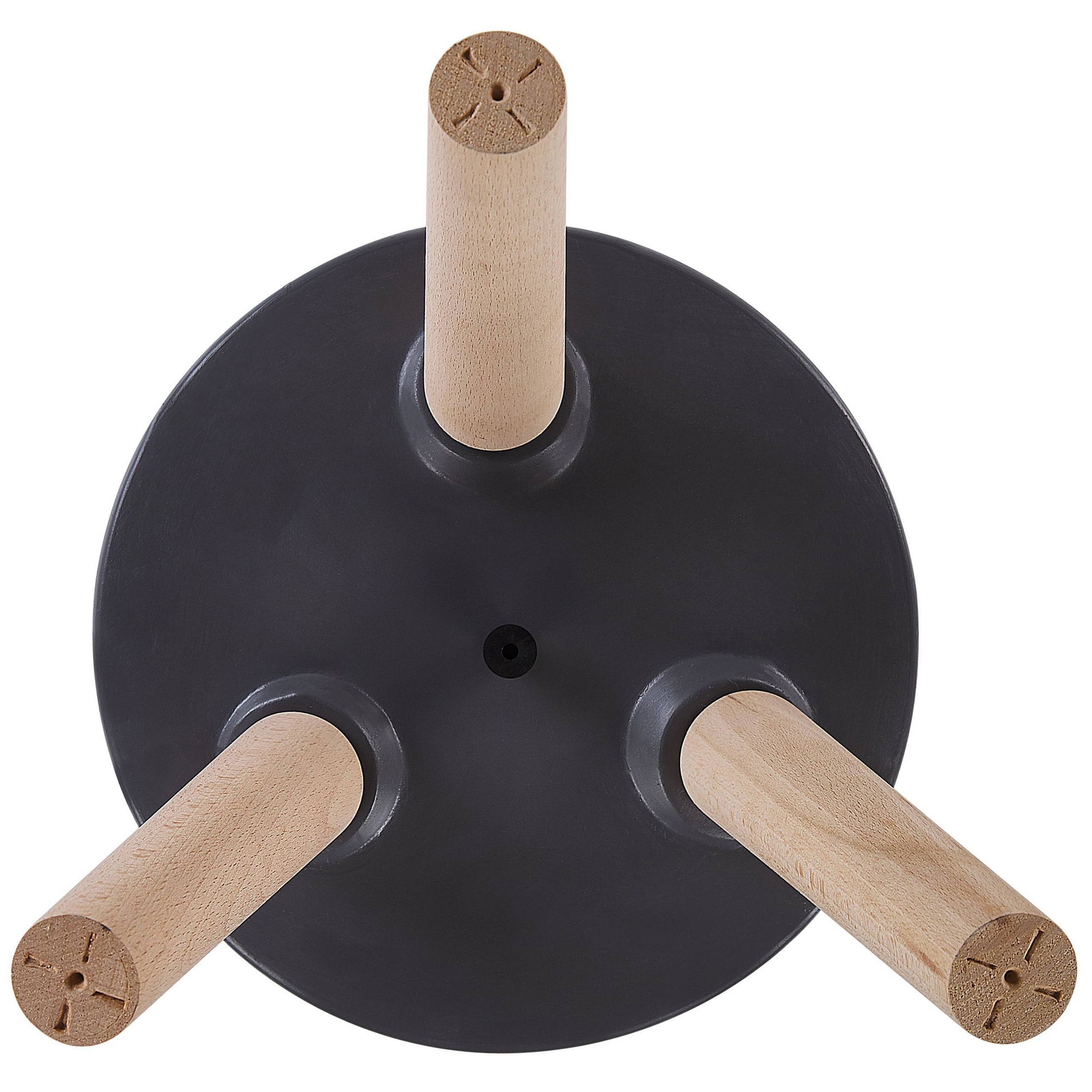 Beliani - Cache-Pot Support Plantes Gris avec 3 Pieds en Bois 21 cm de Diamètre Motif Ethnique Peint à la Main pour Extérieur et Intérieur Beliani - Imagen 5