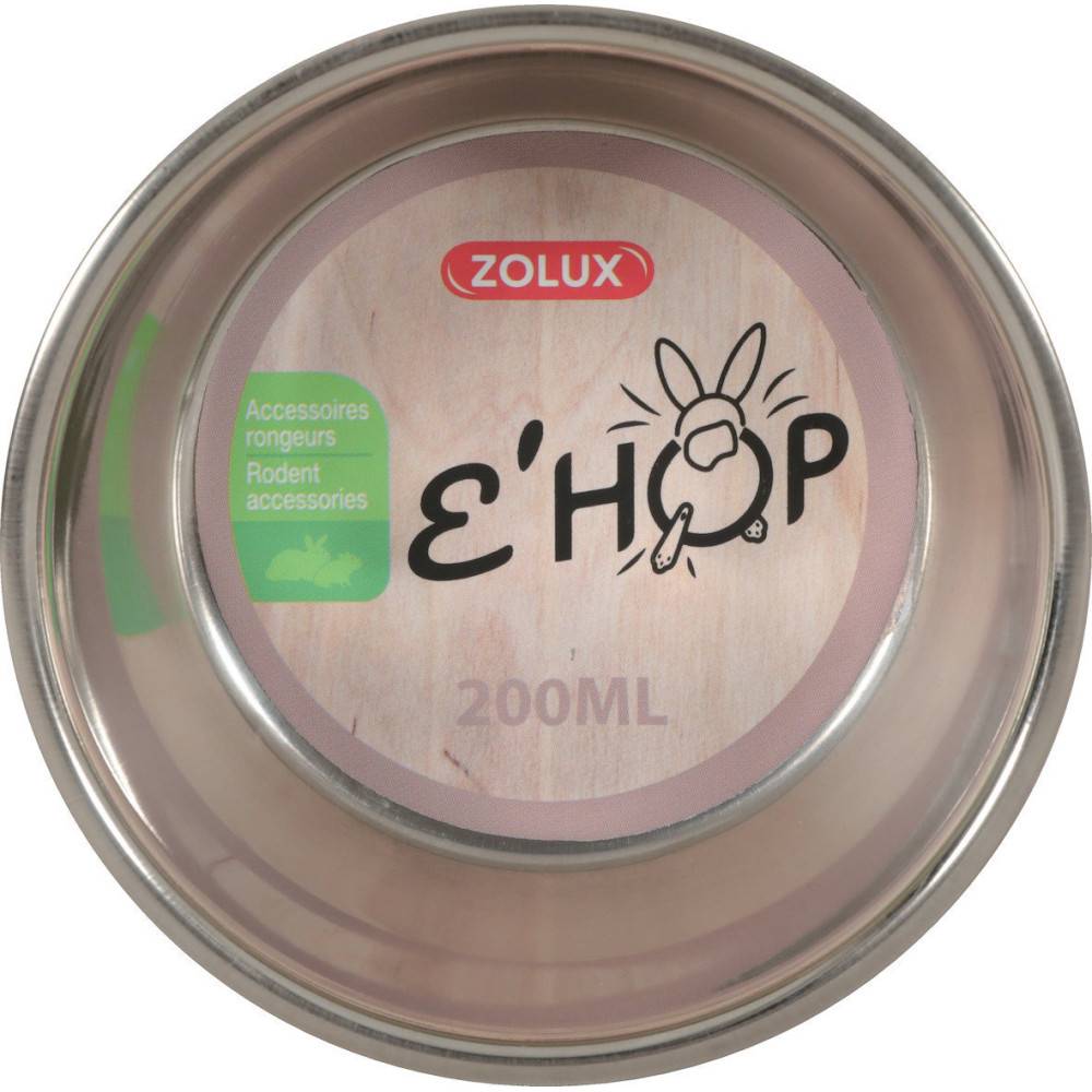 Zolux - Bol en inox EHOP 200 ml  rose  pour rongeur - Imagen 2